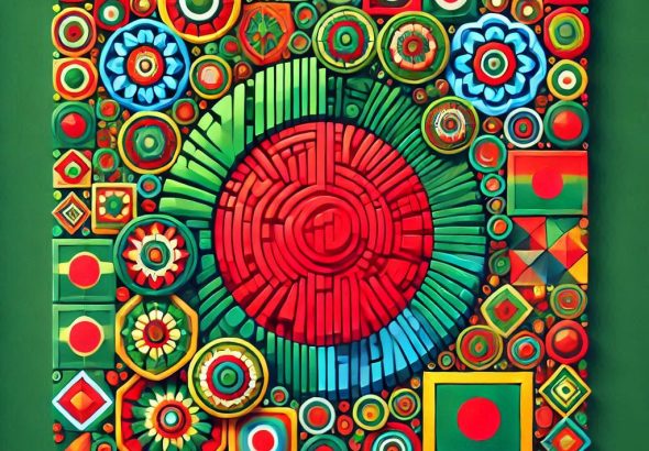 image of bangladesh flag multiple squares