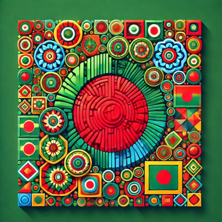 image of bangladesh flag multiple squares