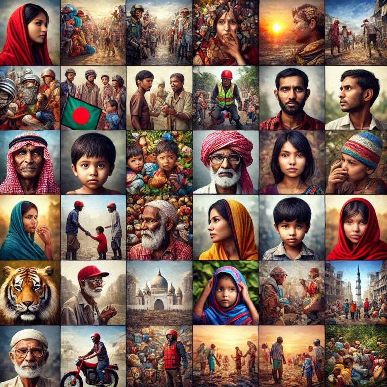 image of bangladesh people in multiple squares