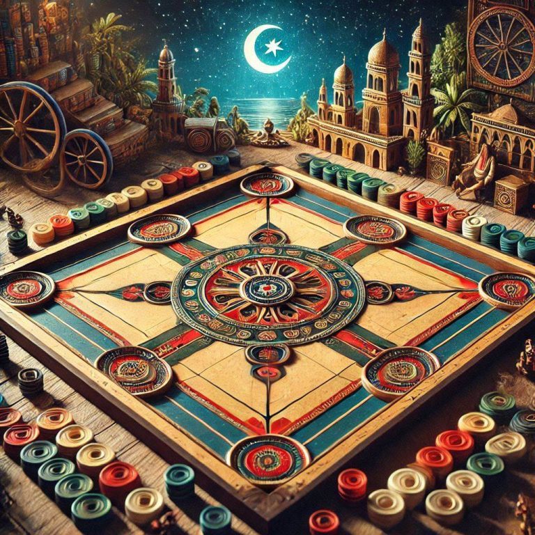 image of carrom board game in bangladesh